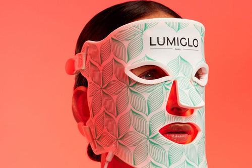 Lumiglo Pro V2 worn during a red light session